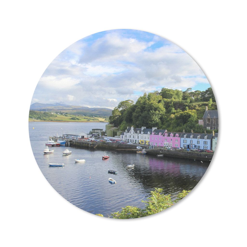 MuchoWow Mauspad Mousepad Traditionelle Gebäude im Hafen von Skye 20x20 cm - Mousepads - Maus Mat - Pad - Mausunterlage - Schreibtischmatte