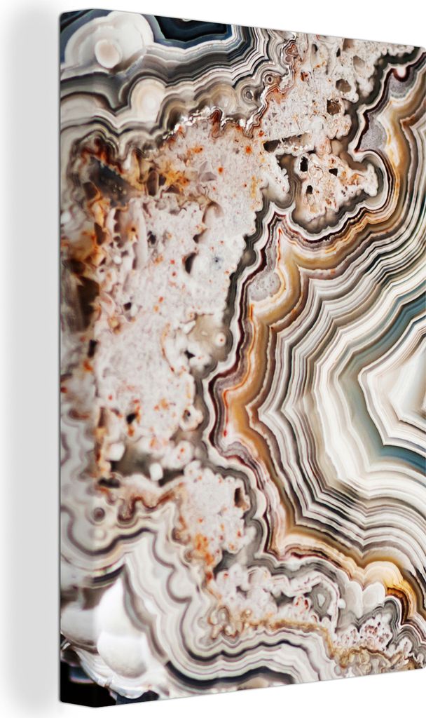 OneMillionCanvasses - Leinwandbilder - 90x140 cm, Edelstein - Marmor - Natur - Abstrakt, Wandbilder Kunstdruck Wanddekoration - Foto auf Leinwand...