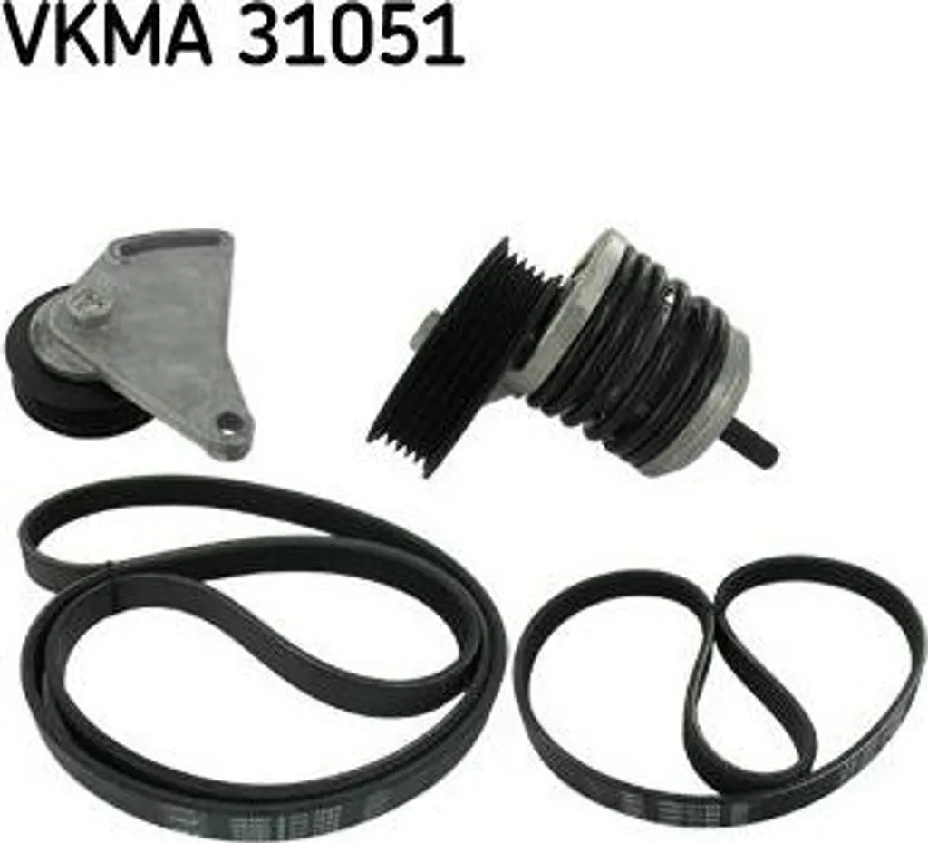 Kit SKF VKMA 31051 - Kit courroie alternateur compatible Audi/VW