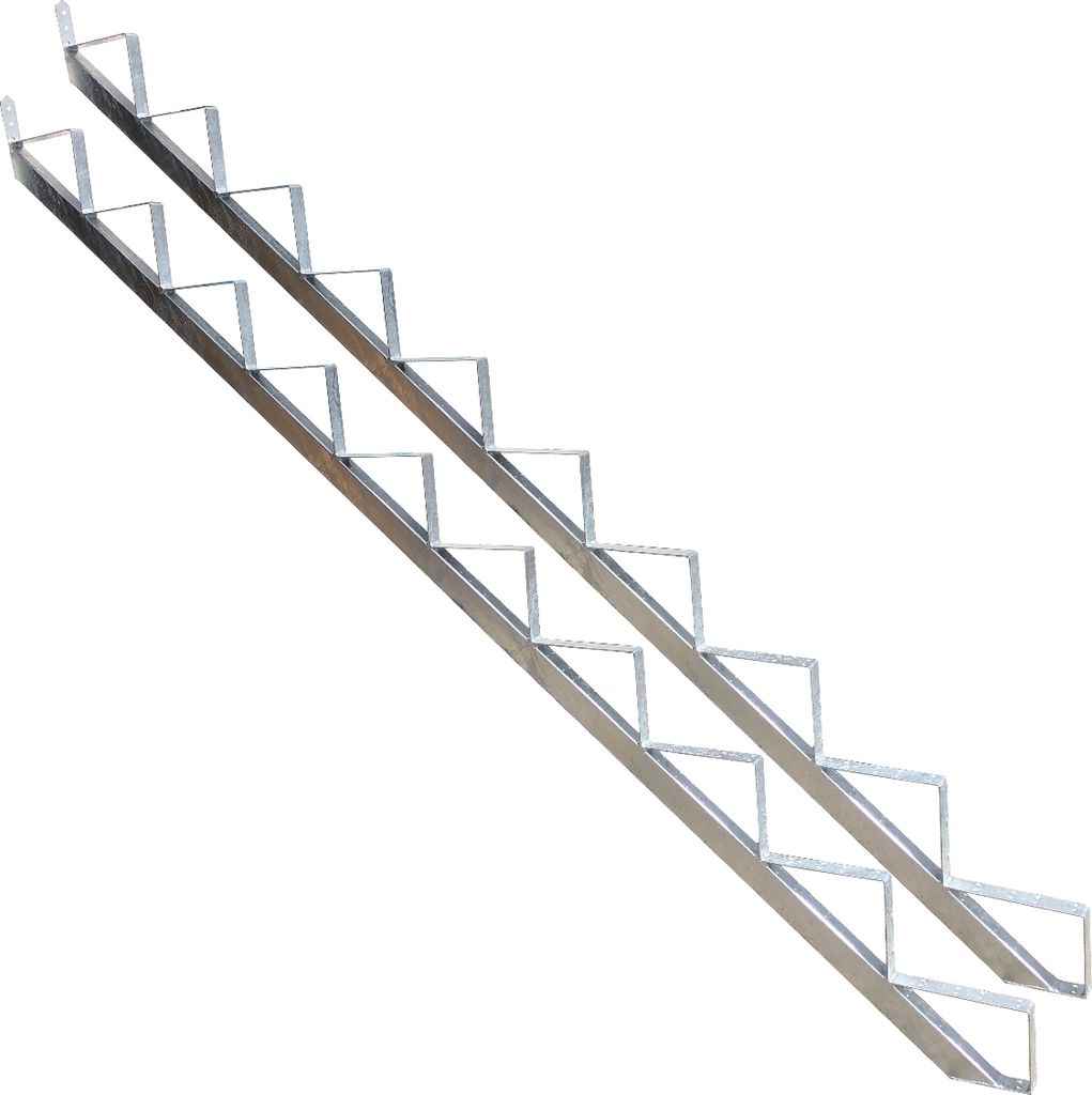 Treppenrahmen 10 stufig Stahl-Treppe Verzinkt Treppenholm Produktbild 