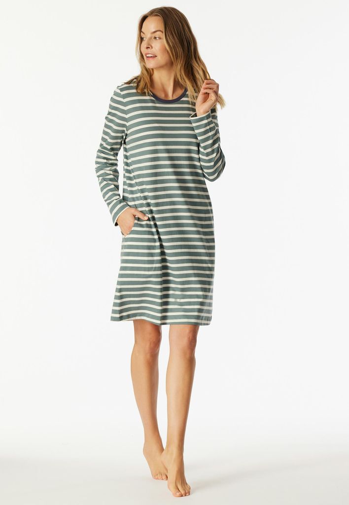 Schiesser Damen Nachthemd 1/1 Arm, 95cm 36 mineral Stück