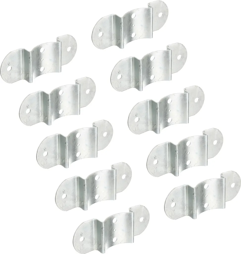 Fixation anti-rouille pour traverse de clôture bois 100mm - 10 pcs