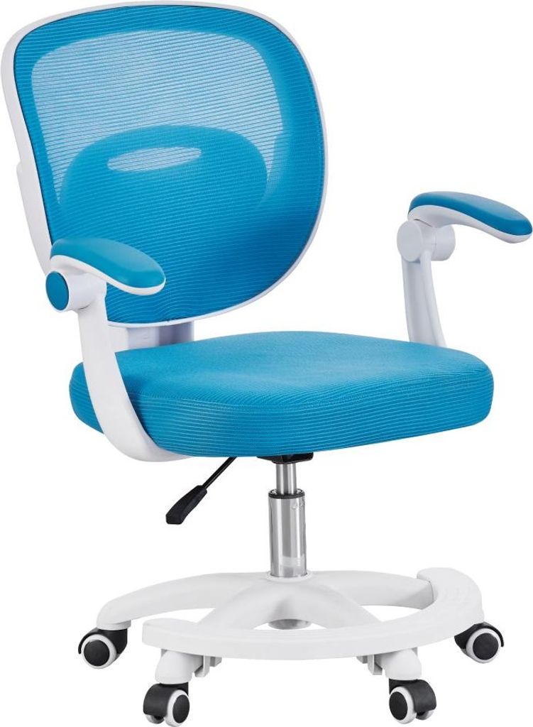 Kondela Kinderstuhl mit Fußhocker Trixi Typ 2 - blau/weiß