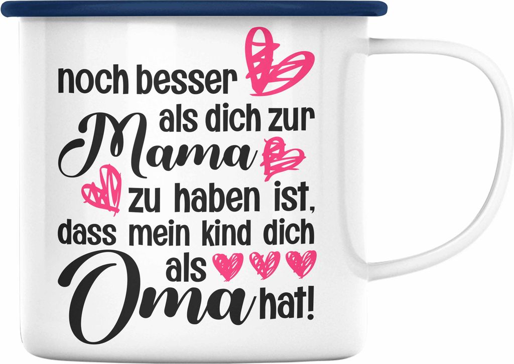 Trendation - Mutter Geschenk Emaille Tasse Muttertag Mama Produktbild 