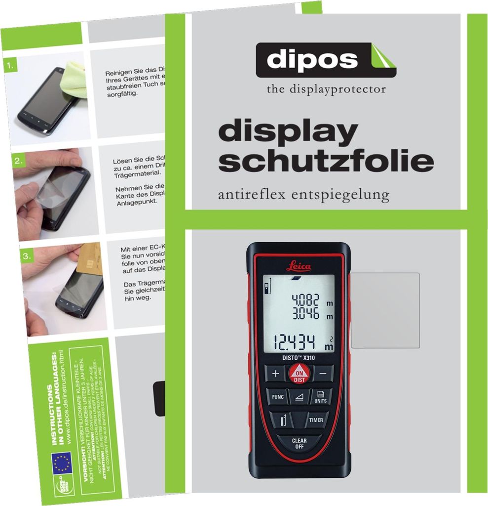 3x Schutzfolie für Leica DISTO X310 matt Displayschutzfolie Produktbild 
