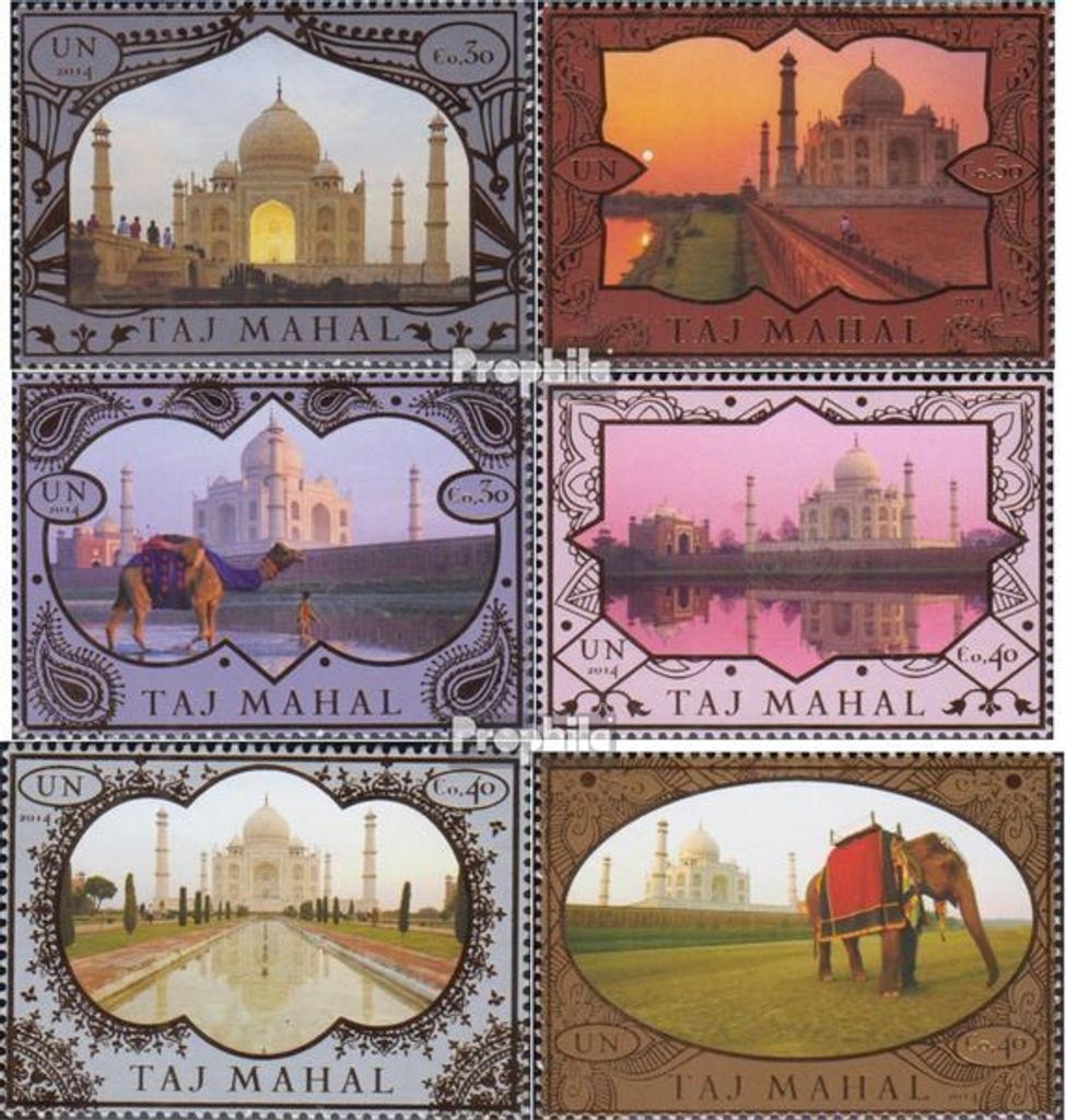 Briefmarken UNO - Wien 2014 Mi 834-839 (kompl.Ausg.) postfrisch Taj Mahal