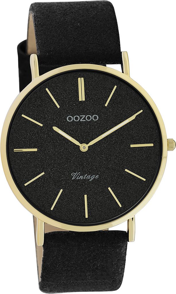 Oozoo Edelstahl Damen Uhr C20102 Quarzuhr Armband dunkelblau Vintage D2UOC20164