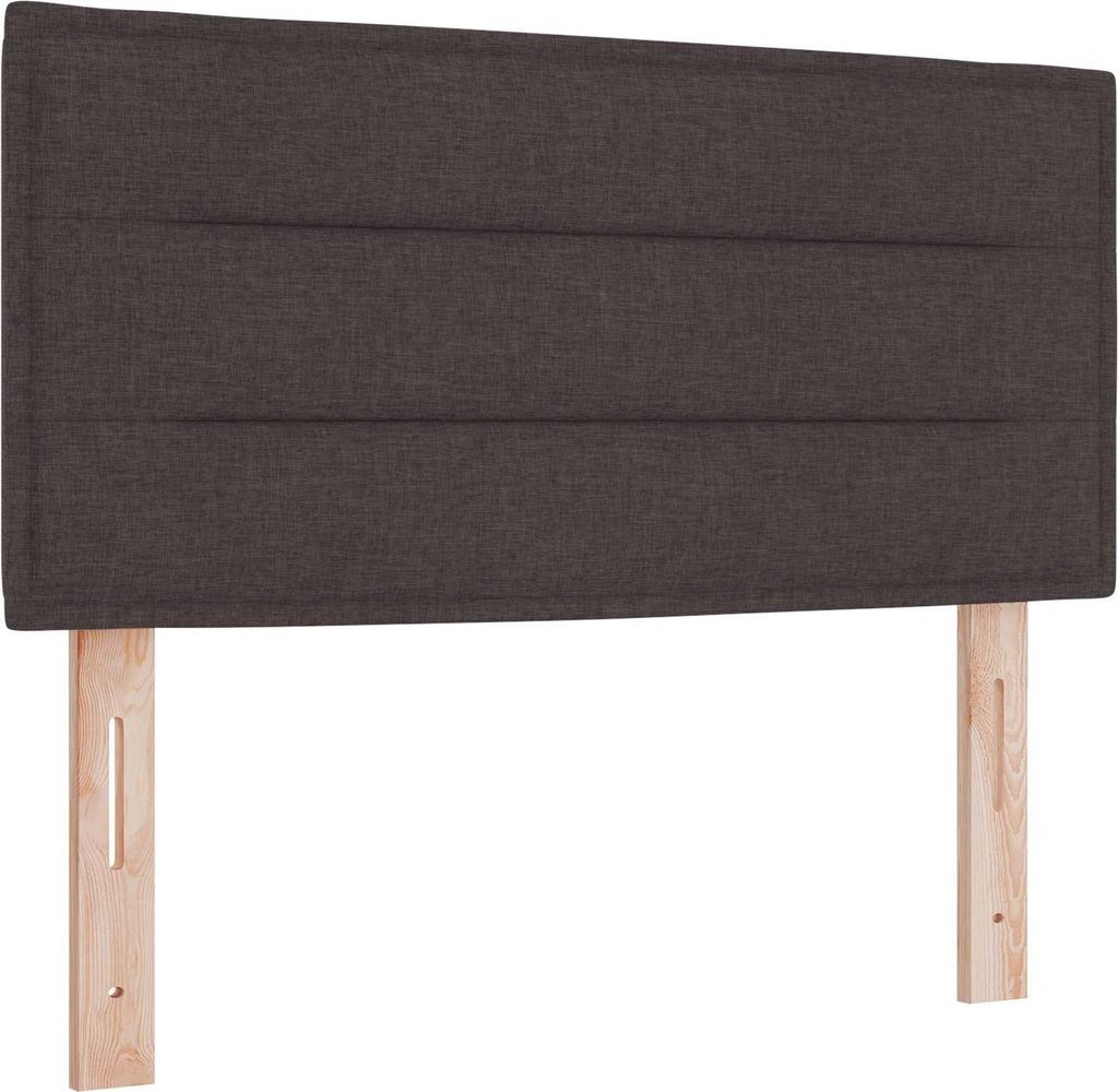 vidaXL LED Kopfteil mit LED-Lichtleisten Dunkelbraun 100 cm Stoff