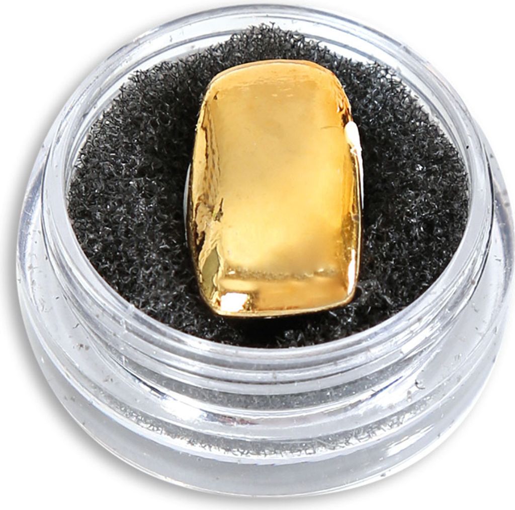 Goldener Zahn Thermoplast Anpassend Gold Halloween Karneval Produktbild