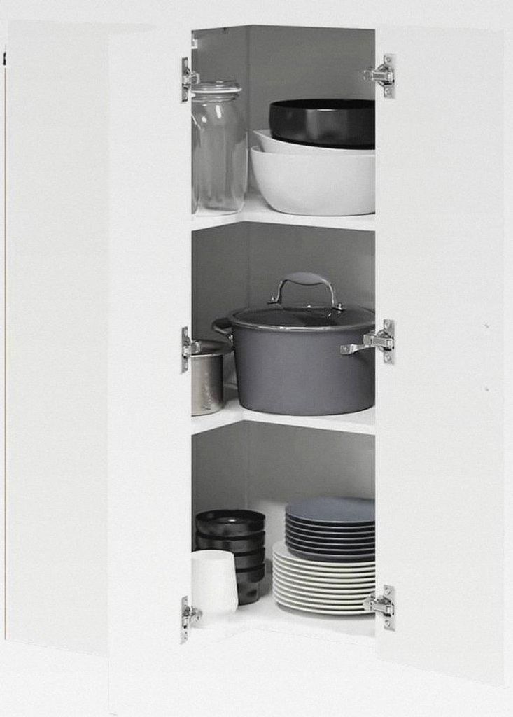 Küchenschrank Kalmar Hochglanz Weiß 57 x 57 x 100 cm Hängeschrank für Badezimmer Küche Wäscheraum