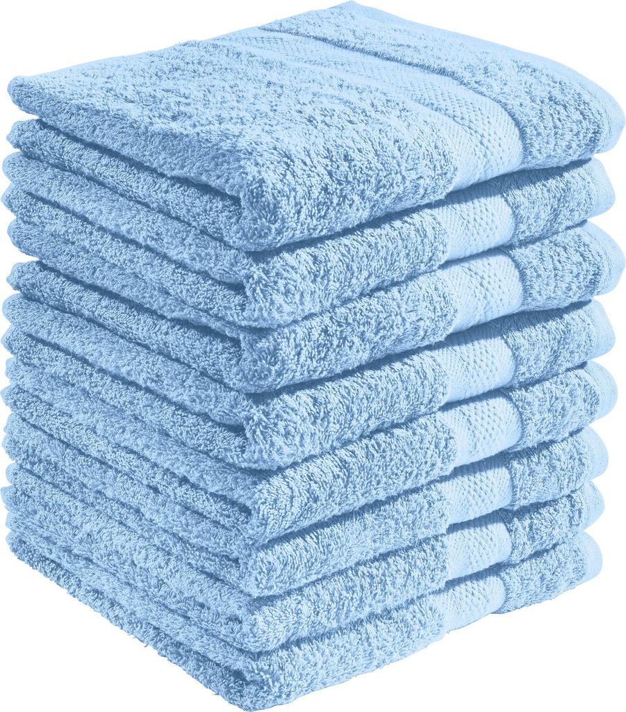 REDBEST Duschtuch Chicago" 8er-Pack hellblau 70x140 cm"