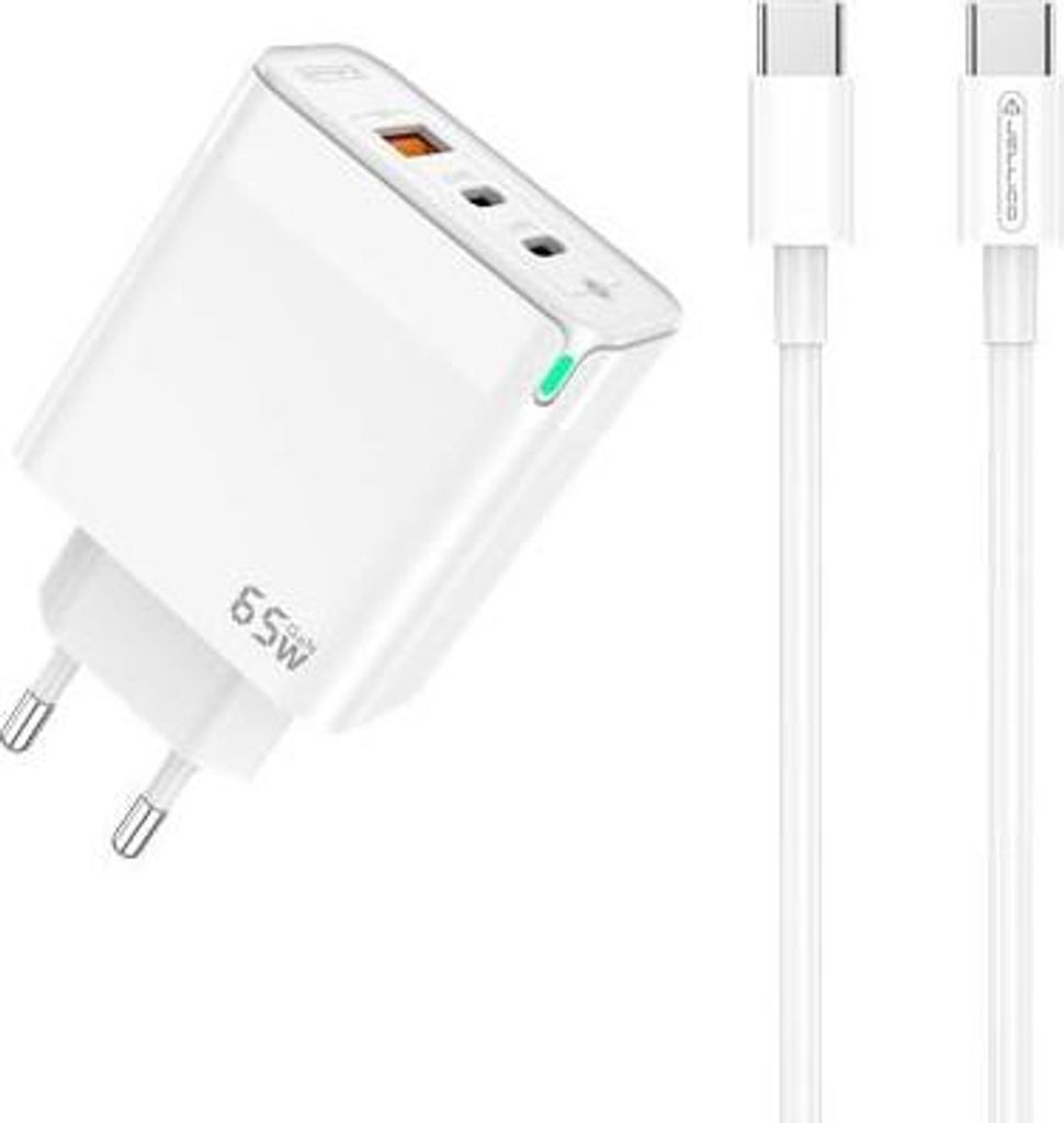 65W USB-C Schnellladegerät PD mit 3-Ports Kompaktes Produktbild 