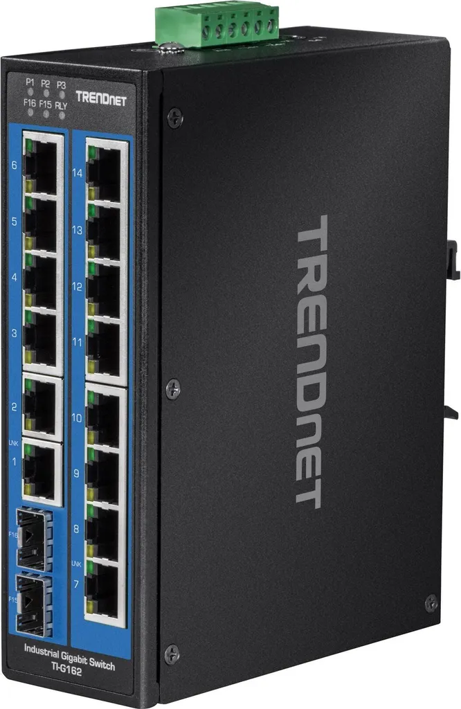 Switch Industriel 16 Ports Gigabit TRENDnet pour Réseau Vidéo et Automate