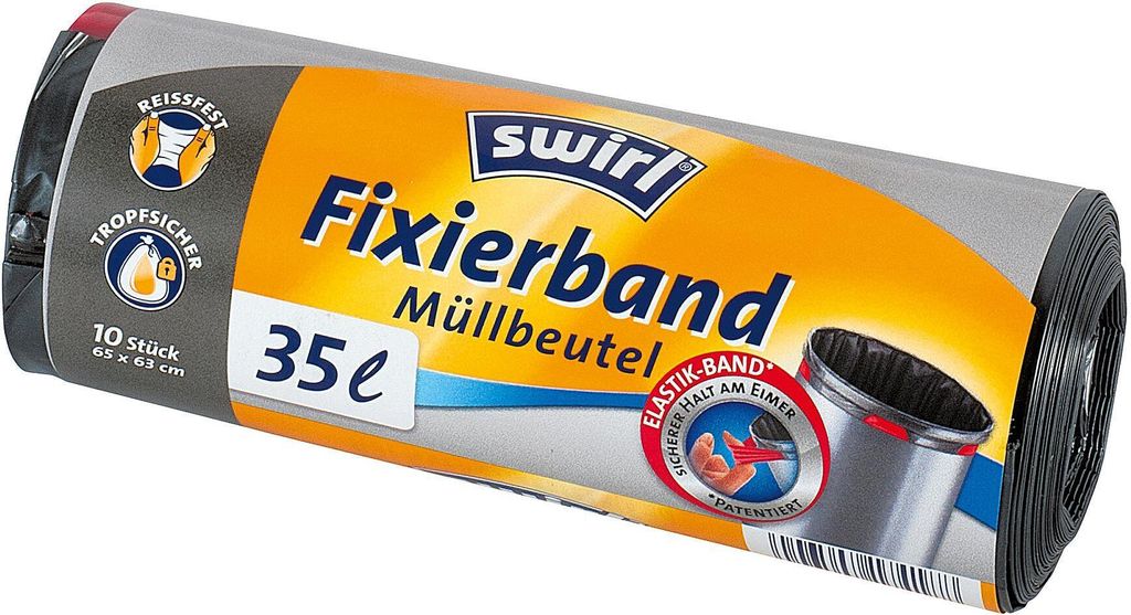 swirl® Müllbeutel Reißfest & Dicht 4629 35,0 l schwarz, 10 Produktbild 4