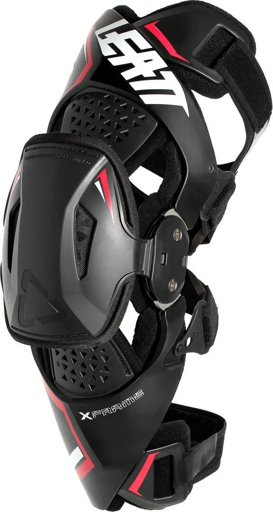 Genouillère X-Frame Noir-Rouge Taille L : Protection Latérale au Genou