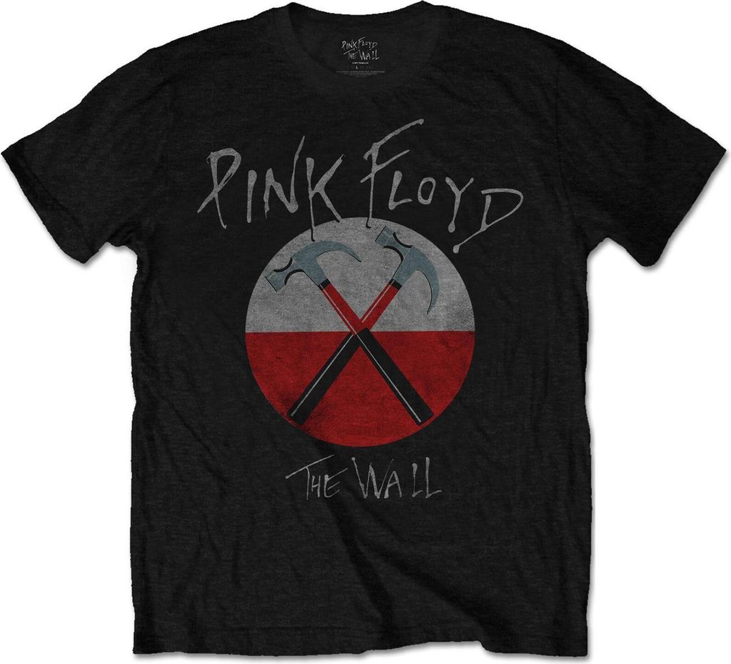 Pink Floyd - "The Wall" T-Shirt Logo für Herren/Damen Uni RO1994 (M) (Schwarz)