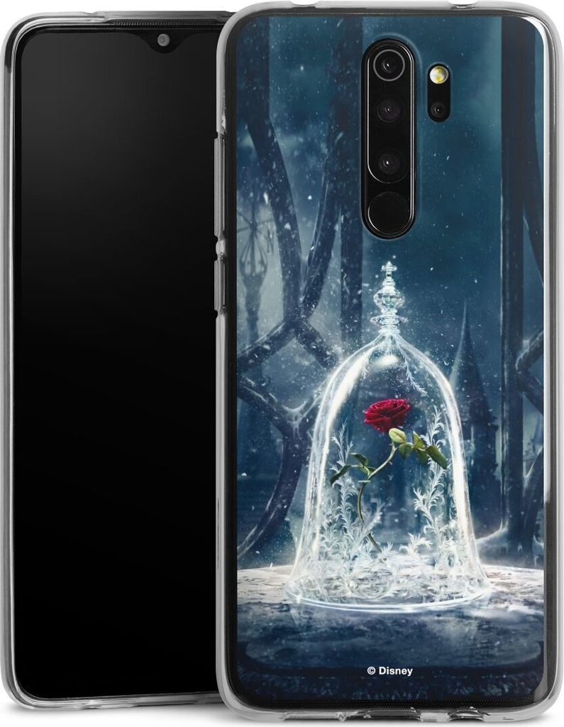 DeinDesign Handyhülle für Xiaomi Redmi Note 8 Pro Silikon Hülle Case Smartphone Schutzhülle Die Schöne und das Biest Disney Princess Rose