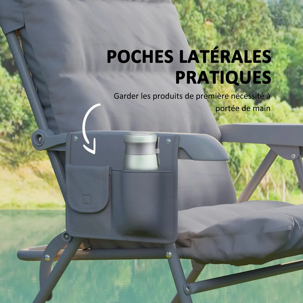 Chaise de Pêche Ergonomique et Fauteuil de Camping Pliant - 9
