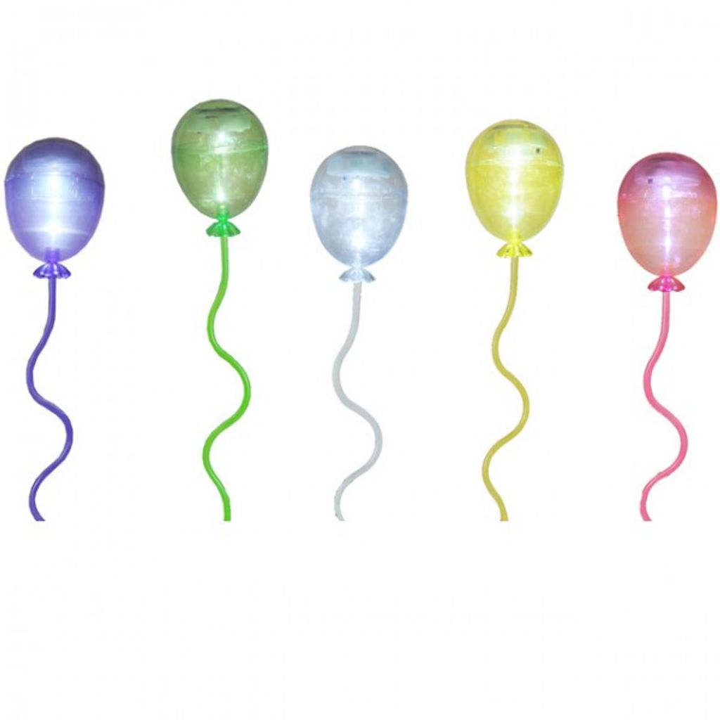 Solar-Ballon 5er-Set Kunststoff LED rot grün blau gelb weiß Produktbild 