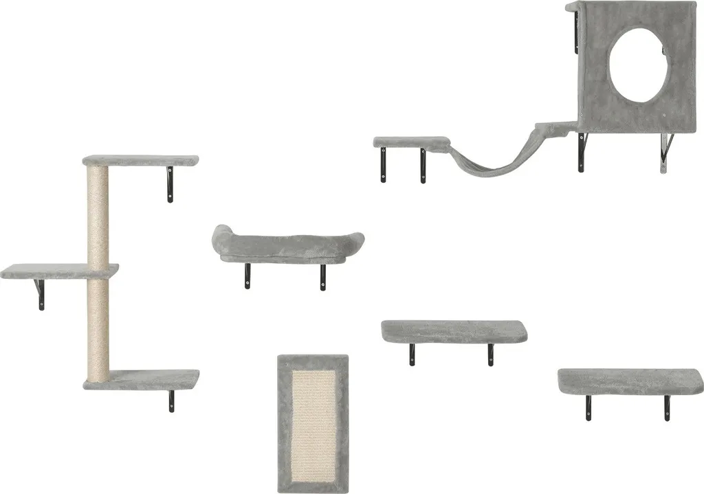 Mur d'escalade chat lot de 6 : la solution pour chats actifs en intérieur - 11