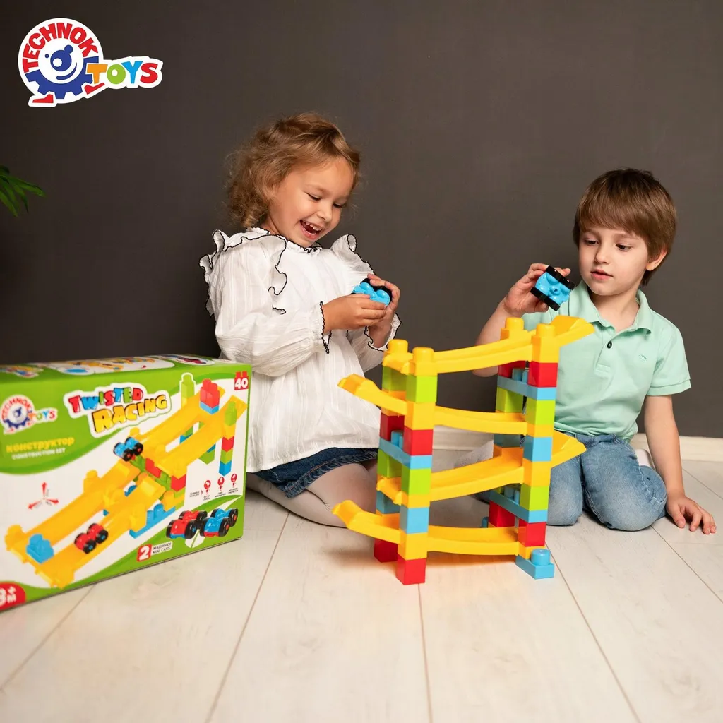 Jeu de construction circuit à billes Technok 40 blocs multicolores - 6