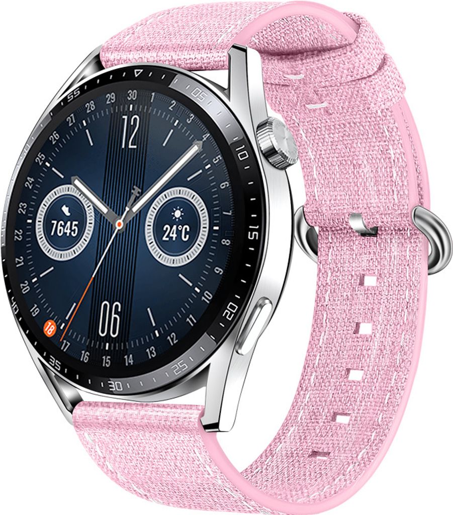 BStrap Denim Armband für Garmin Venu 2, pink