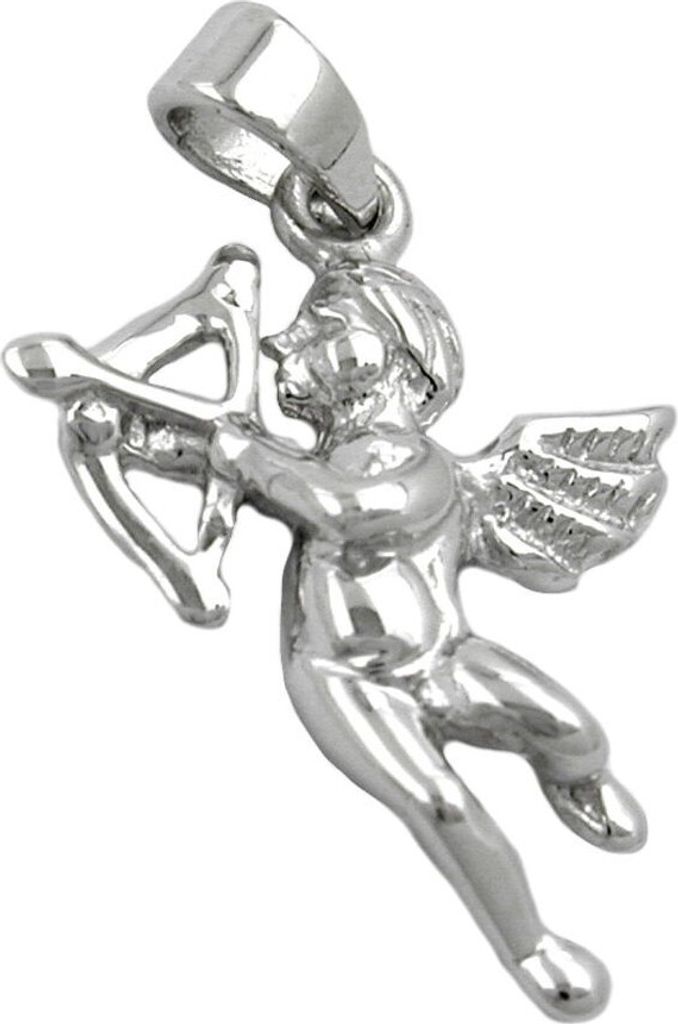 Anhänger Engel mit Pfeil und Bogen aus echtem 925 Silber für Damen