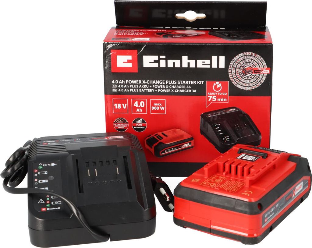 EINHELL PLUS Power-X-Change Starter-Kit, 18Volt 4Ah, Set, Produktbild 