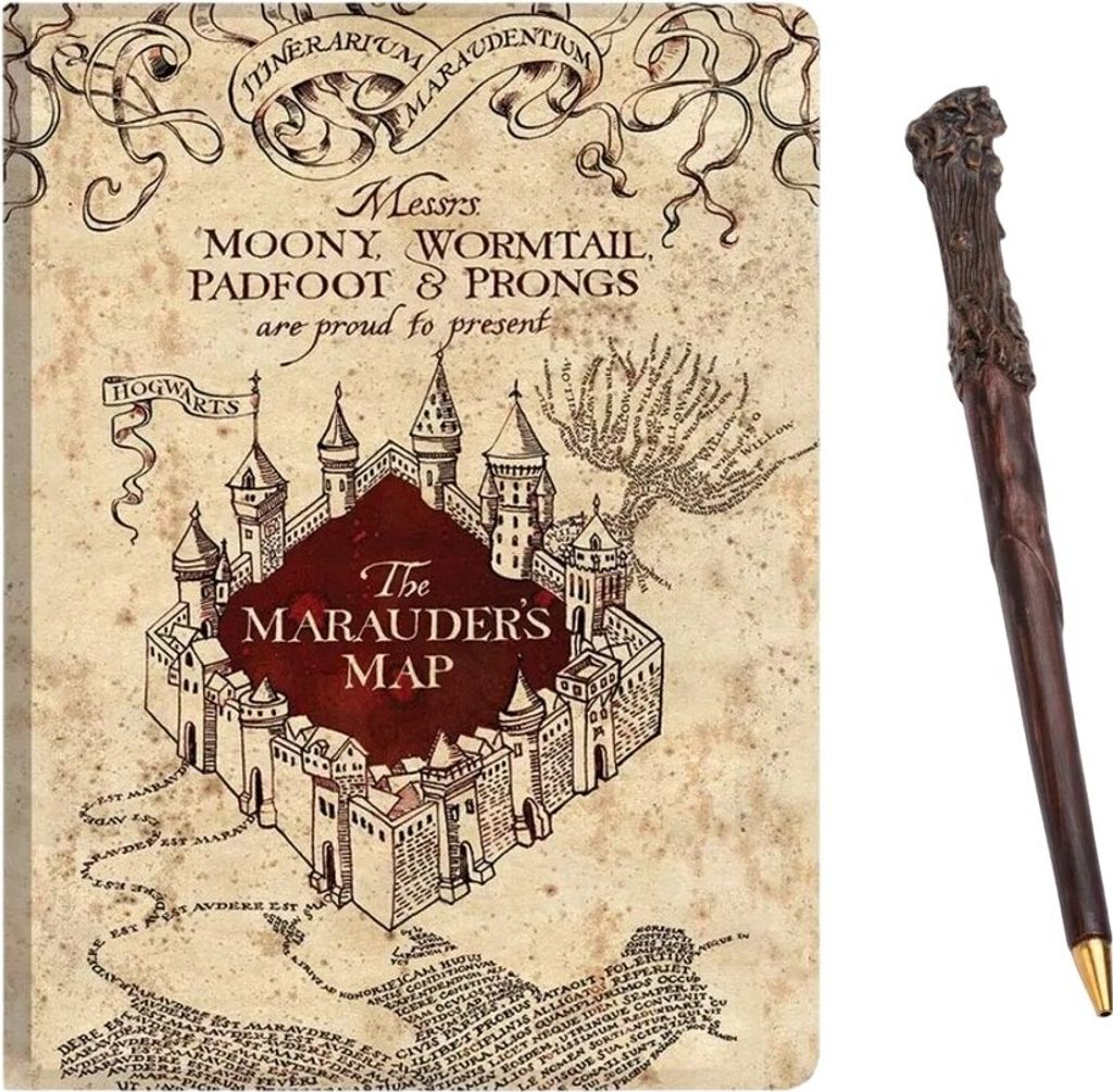 Harry Potter - Notizbuch und Stift "Premium" Set BS4599 (Einheitsgröße) (Beige/Weinrot)