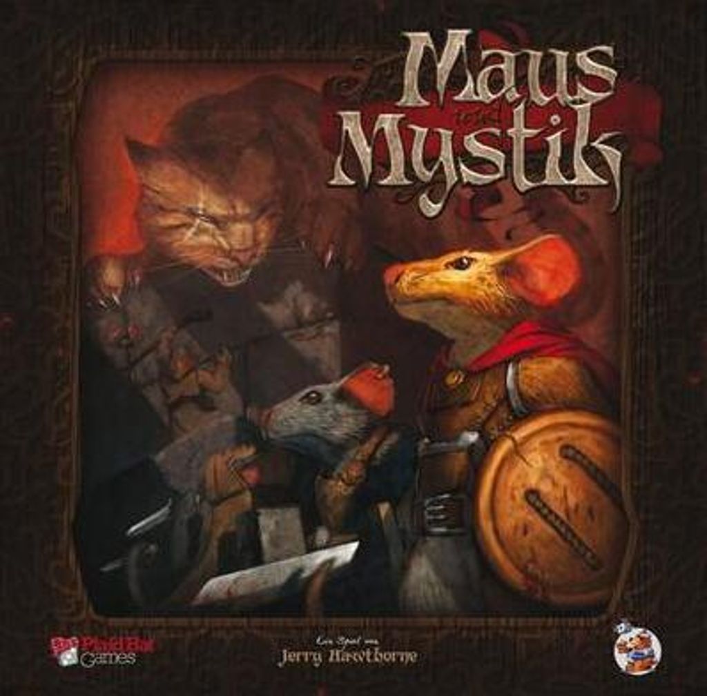 The image shows the front of a board game box with artwork depicting anthropomorphic animals.