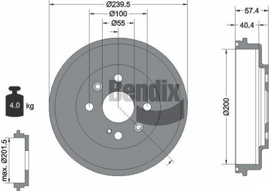 Solution Bruit et Vibration : Tambour de Frein BENDIX BDM1112 Mazda 2