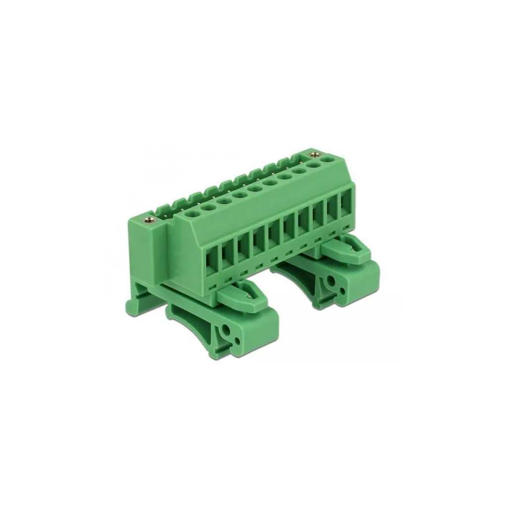 Delock Terminal Block 10 Pin pour Rail DIN avec Fixation à Vis 66254