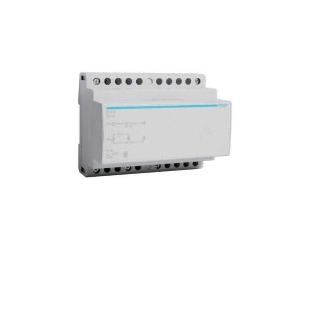 HAGER Sicherheitstrafo 230V / 12V und 24V 63VA 6PLE