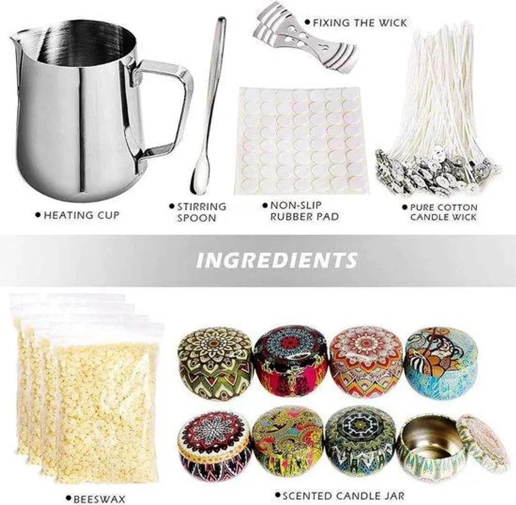 Coffret complet bougies artisanales DIY : kit créatif pour adulte et ado