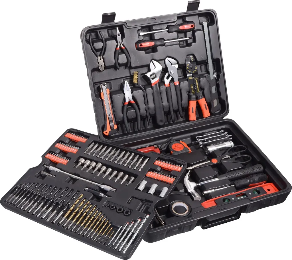 Coffret à outils complet pour réparations maison, 550 pièces Compass