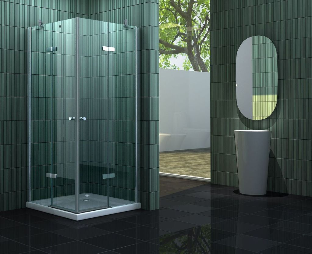 Duschkabine NEOTEC 80 x 90 x 195 cm ohne Duschtasse