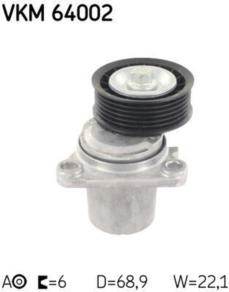 SKF VKM 64002 Spannrolle, Keilrippenriemen OE LFG115980B kompatibel mit 3, 6, CX-7, MX-5