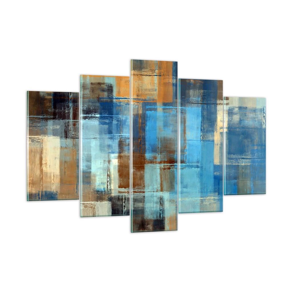 Bilder auf glas - Abstraktion modern - 150x100cm - Glasbilder - Wandbilder - Kunstdruck - zum Aufhängen bereit - Wanddekoration aus Glas - Glas Bi...