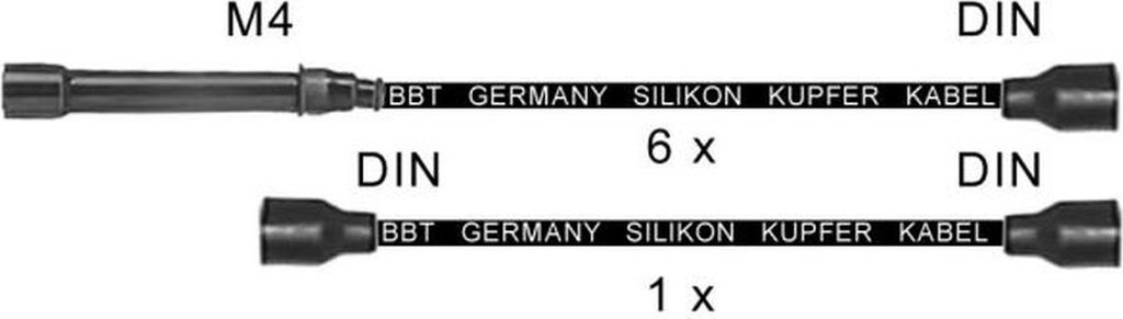 Zündleitungssatz Kupferzündleitung Kabel Ø 7 mm BBT für u.a. BMW 2500-3.3