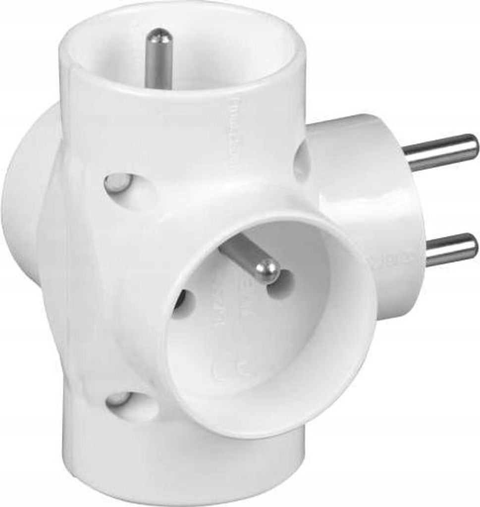 VIRONE, Steckdosenleiste R-48 - 4-fach - Weiß - Kompakt - Produktbild 