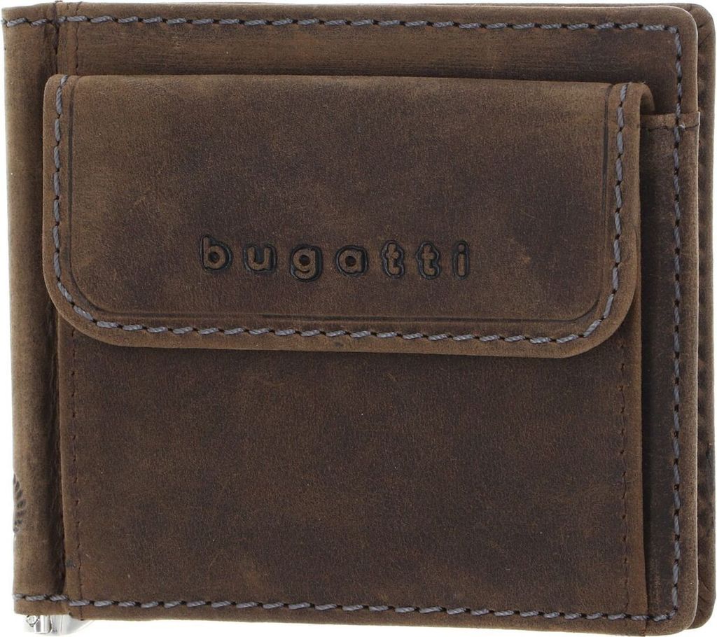 bugatti Leder Geldklammer Geldbörse Hunter RFID Dollarclip Produktbild 