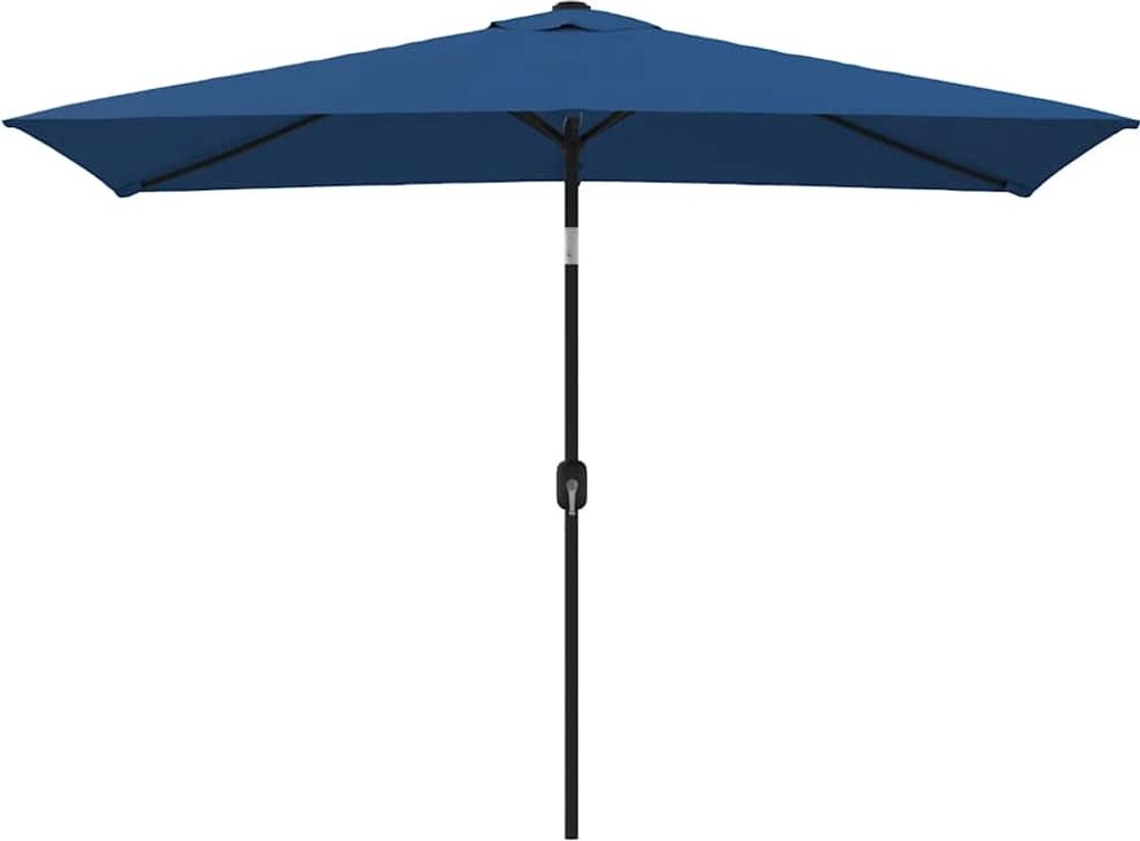 vidaXL Sonnenschirm mit Metall-Mast 300x200 cm Azurblau Produktbild 