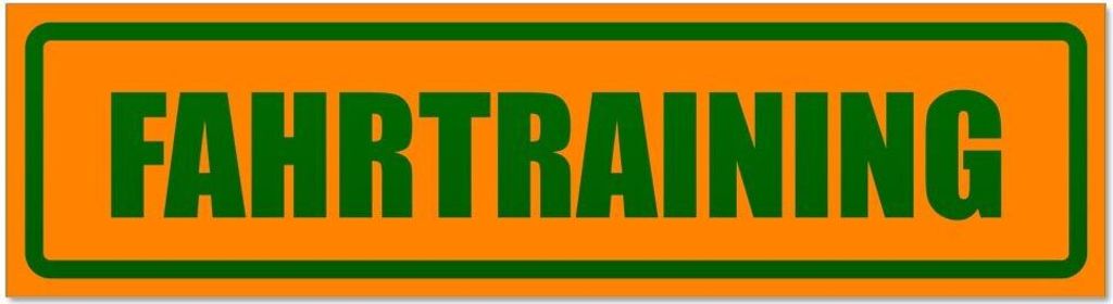 Kiwistar - Autoaufkleber - Orange - Grün - 45 x 12 cm - Fahrtraining invertiert - Hinweis Aufkleber Sticker für Auto, Kfz, Fahrrad, PKW, LKW