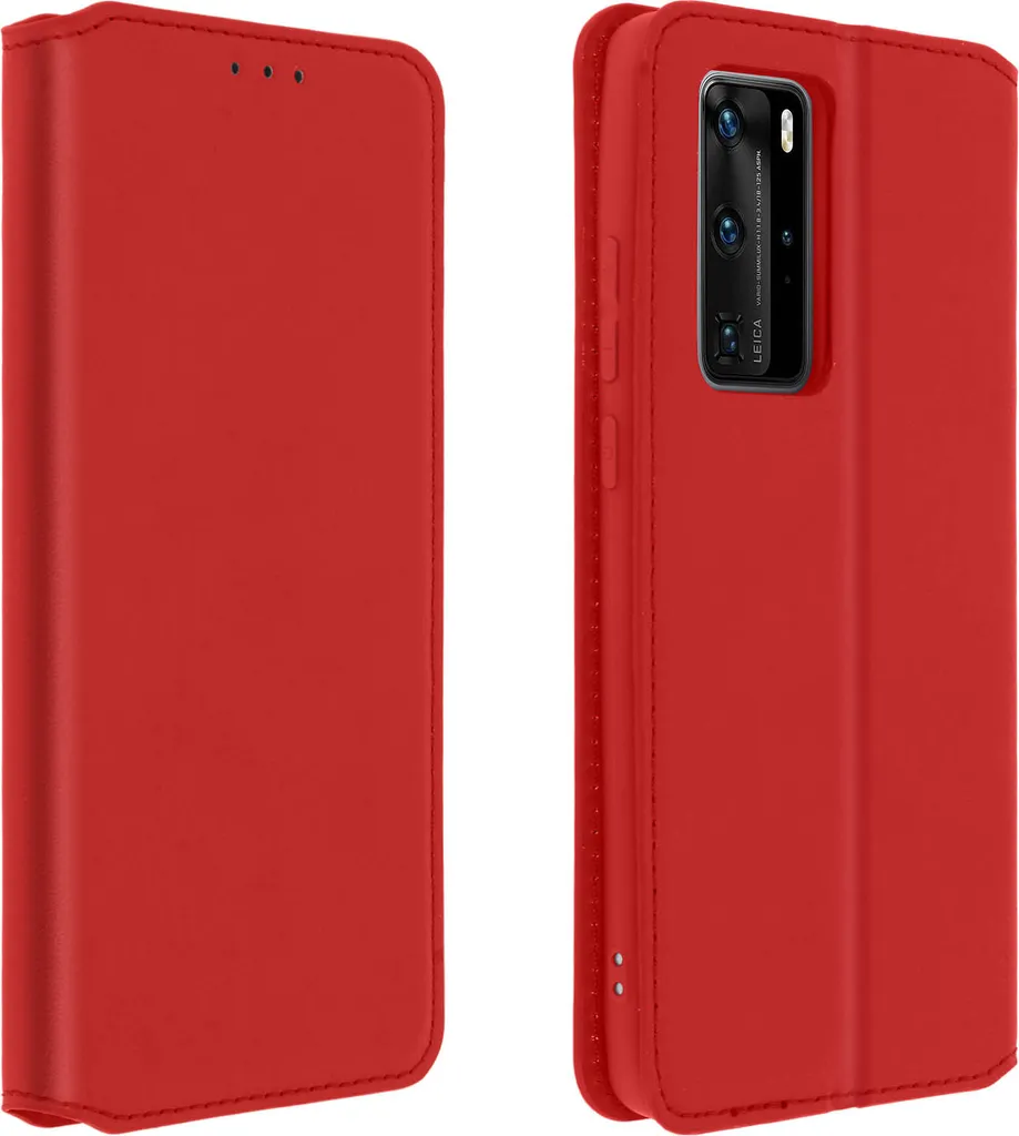 Cover Huawei P40 Pro Rosso Ecopelle - Protezione Classic Edition Vintage