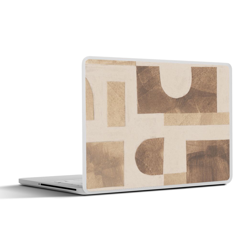 MuchoWow Laptop Aufkleber Sticker Cover Abstrakt - Puzzle - Formen - Farben 30x22 cm - Laptop-Sticker