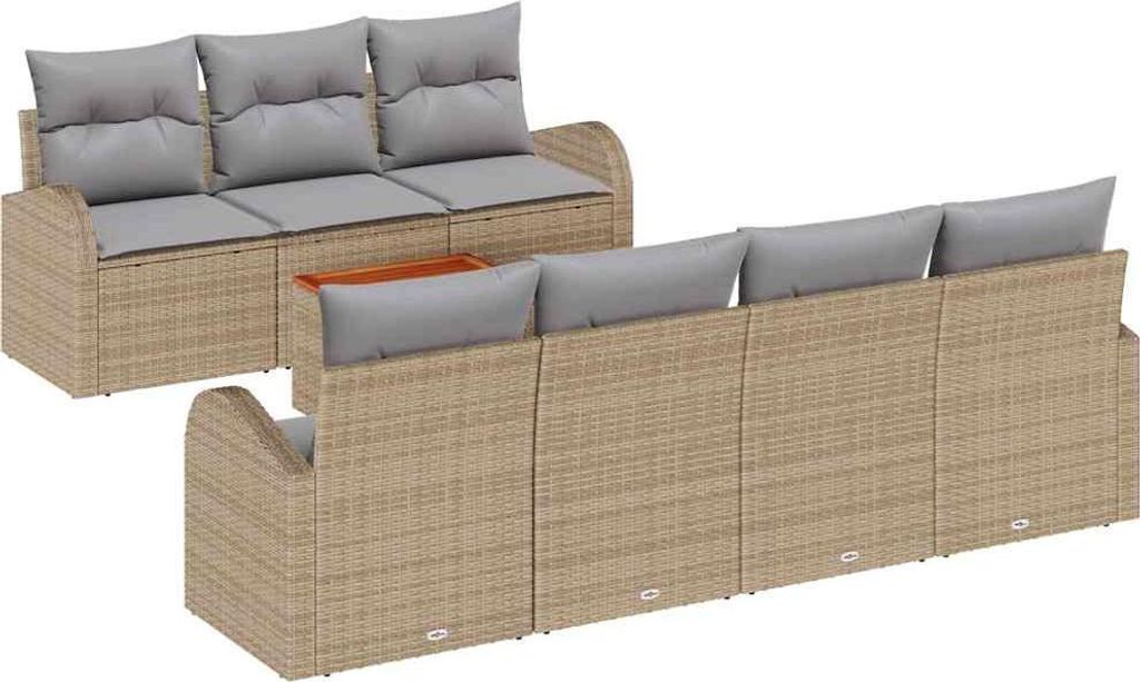 "SALE 2026" Garten-Sofa-Set 8er Set,multifunktional& Moderne - Beige und Hellgrau - Gartenmöbelset DE4318819