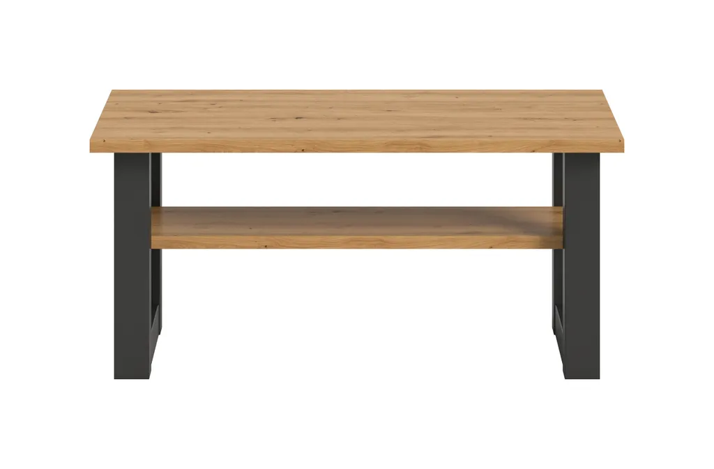 Table basse chêne Seattle 90 cm : la solution gain de place avec étagère