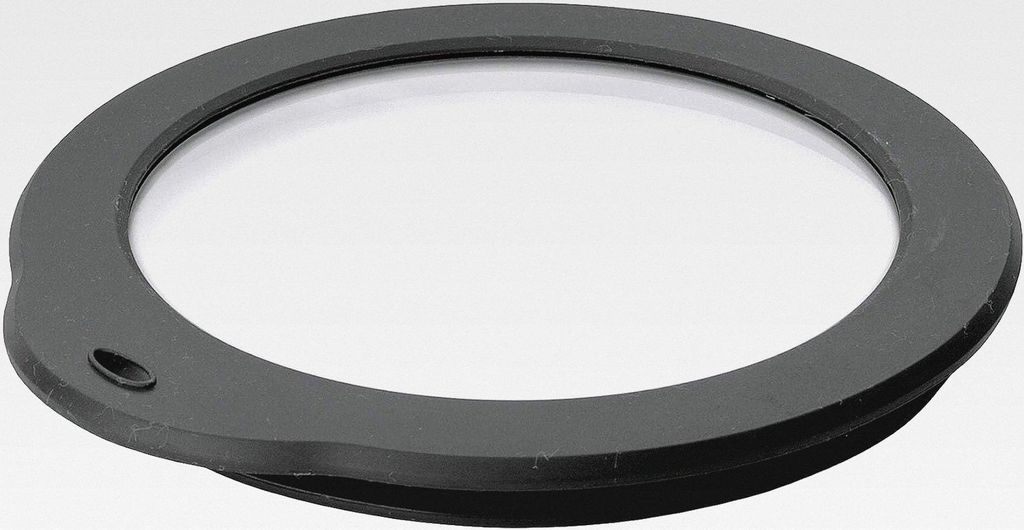 Frischhaltedeckel, Glas-Silikon, Schwarz (Transparent)