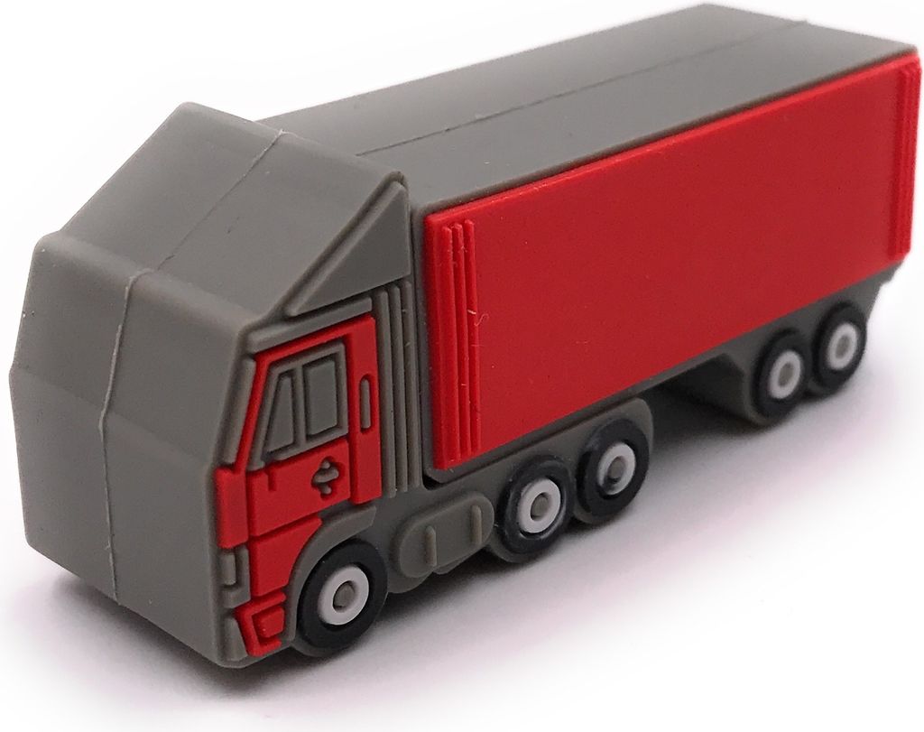 Onlineworld2013 LKW Lastwagen Auto Fahrzeug grau rot Funny USB Stick 64 GB USB 3.0