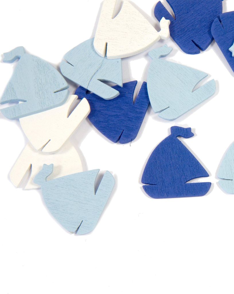 20 Tischkonfetti Segelboot Blau 10 g - Einheitsgröße